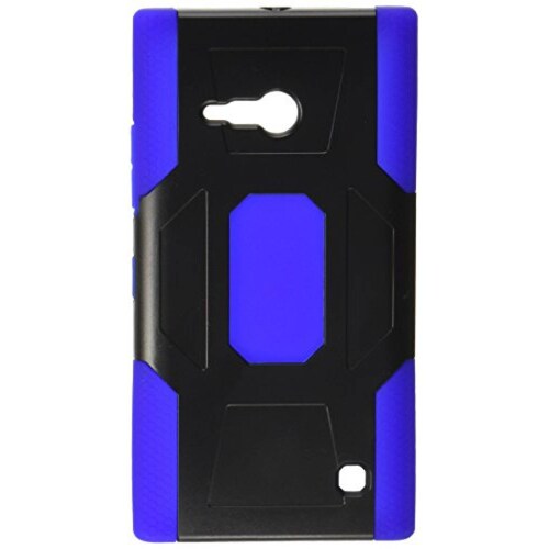  Funda HRWireless - Carcasa híbrida para Nokia Lumia 735, Negro/Azul