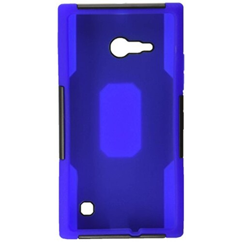  Funda HRWireless - Carcasa híbrida para Nokia Lumia 735, Negro/Azul