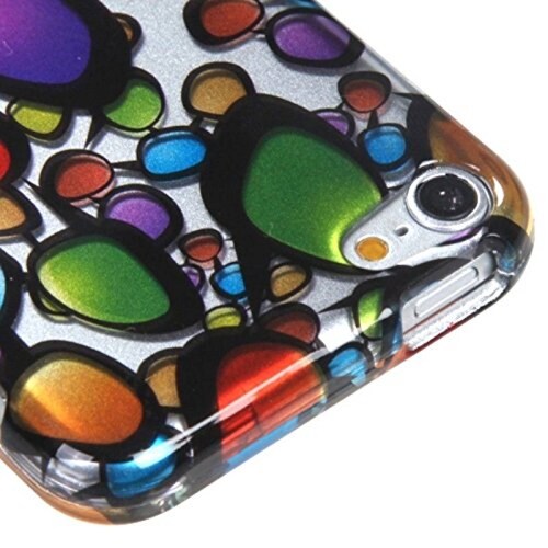  Funda Asmyna Rainbow Gemstones 2D Silver Protector Cover for iPod Touch 5