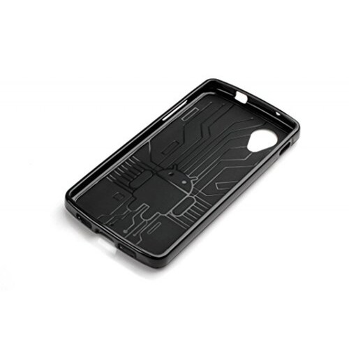  Funda Cruzerlite Bugdroid Circuit TPU Funda para LG Nexus 5, Color Blanco