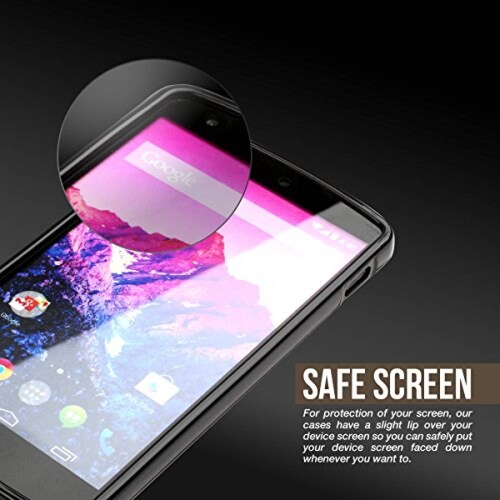  Funda Cruzerlite Bugdroid Circuit TPU Funda para LG Nexus 5, Color Blanco