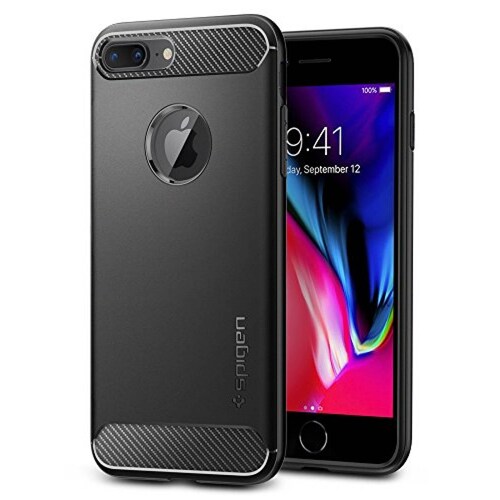  Funda Spigen Rugged Armor Funda Compatible con iPhone 7 Plus - Negro (PET)