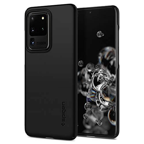  Funda Spigen Thin Fit Funda Compatible con Samsung Galaxy S20 Ultra - Negro