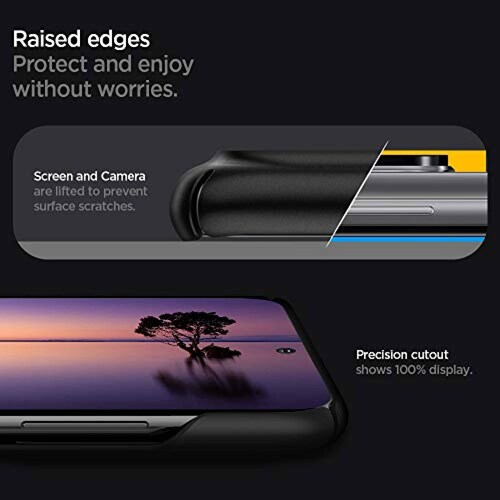  Funda Spigen Thin Fit Funda Compatible con Samsung Galaxy S20 Ultra - Negro