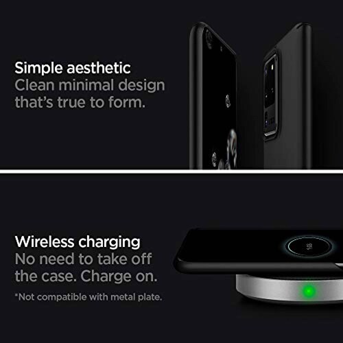  Funda Spigen Thin Fit Funda Compatible con Samsung Galaxy S20 Ultra - Negro