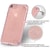  Funda Asmyna Cell Phone Case for Apple iPhone 7 - Glassy Transparent Rose Gold