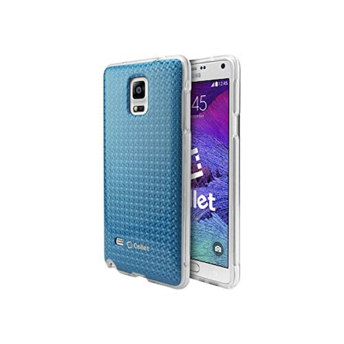  Funda cellet la holografía Flexi de TPU Funda para Samsung Galaxy Note 4 - Azul