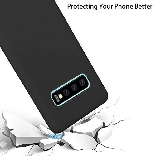  Funda Idenmex Funda Case para Samsung S10 Plus Protector Soft Jelly, color Negro