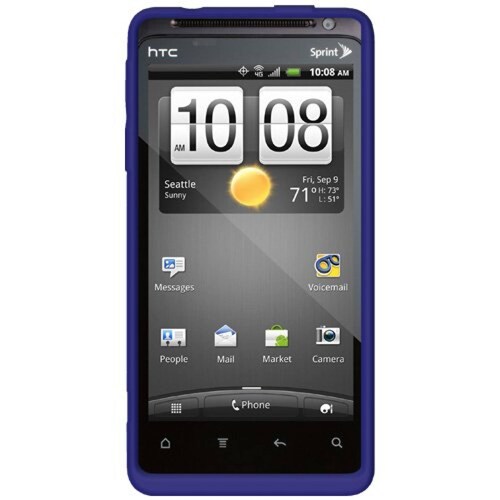  Funda Amzer AMZ92724 Silicone Skin Jelly Case for HTC EVO Design 4G, Blue, 1 Pack