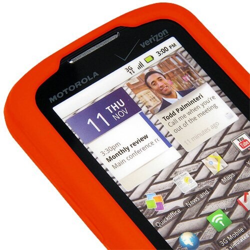  Funda Amzer AMZ89579 Silicone Skin Jelly Case for Motorola Droid Pro XT610, Orange