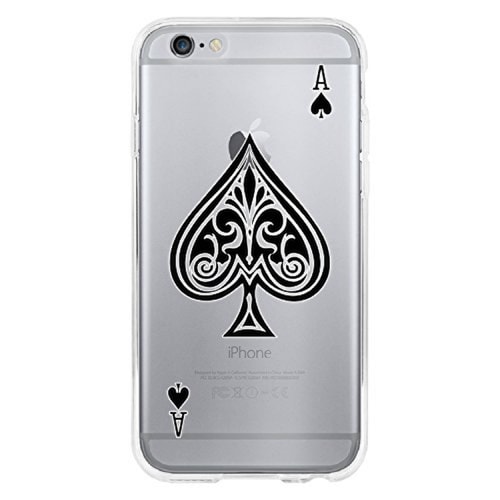  Funda cellet Proguard Case for iPhone 6 - Non-Retail Packaging - Ace of Spades/Clear