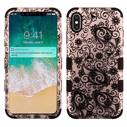 Funda MyBAT Funda Case para iPhone XS Max, Doble Protect color Lace