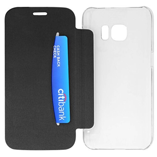 Funda cellet - Funda para Samsung Galaxy S7 (Piel sintét olor Negro
