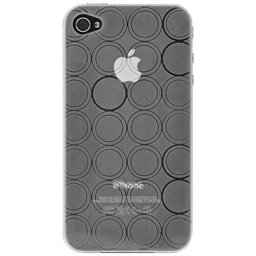 Funda Amzer AMZ88749 Circle TPU Skin Case for iPhone 4,  one, Clear