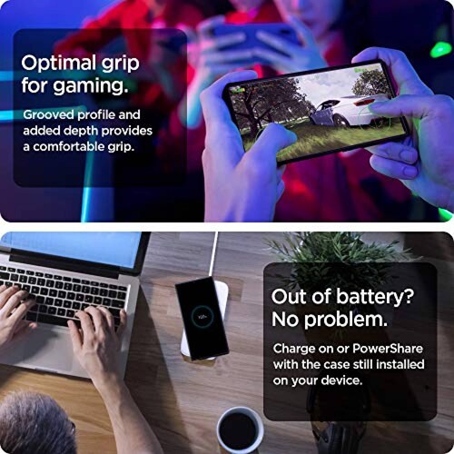 Funda Spigen Liquid Air Armor Funda Compatible con Samsu Negro Mate