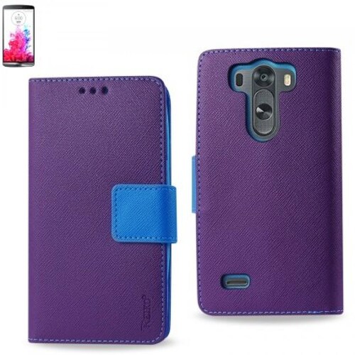 Funda Reiko LG G3 Mini, G3 S, G3 Vigor 3-In-1 Leather Ca on, Purple