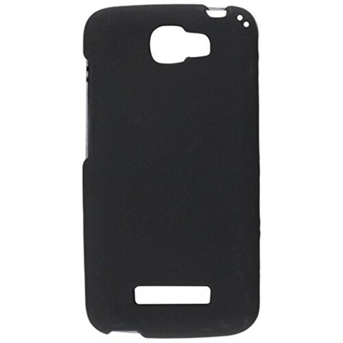 Funda Eagle Cell - Carcasa rígida de Goma para Alcatel O 64C, Negro