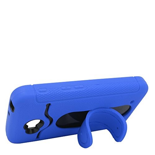 Funda Eagle Cell LG L70 - Carcasa híbrida con función At Azul/Negro