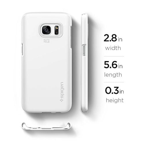 Funda Spigen Funda para Galaxy S7, Thin Fit, Encajado ex 7 - Blanco
