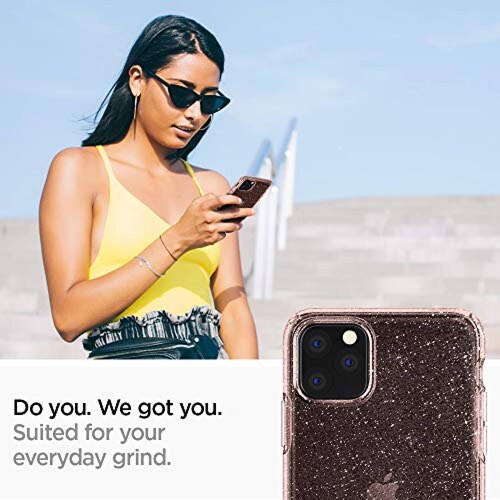 Funda Funda iPhone 11 Pro Case Spigen Liquid Crystal Gli ose Quartz