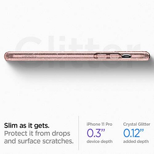 Funda Funda iPhone 11 Pro Case Spigen Liquid Crystal Gli ose Quartz