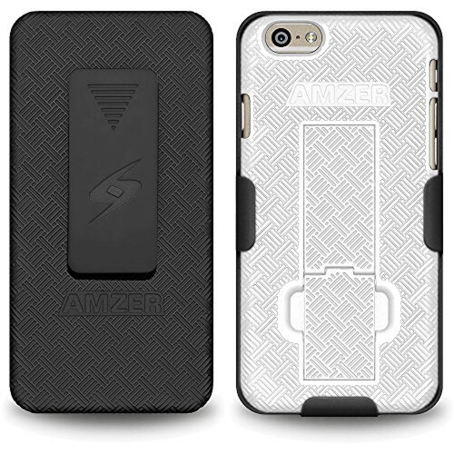 Funda Amzer Shellster Shell Holster Combo Case Cover for lack/White