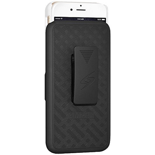 Funda Amzer Shellster Shell Holster Combo Case Cover for lack/White