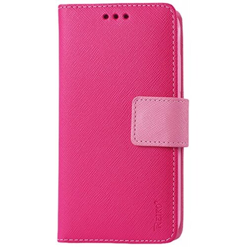 Funda Reiko Premium Wallet Case with Stand, Flip Cover a - Hot Pink