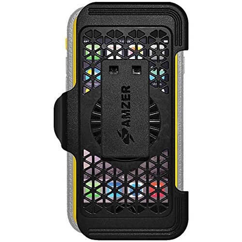 Funda Amzer CRUSTA Rugged Embedded Tempered Glass Case w rey/Yellow