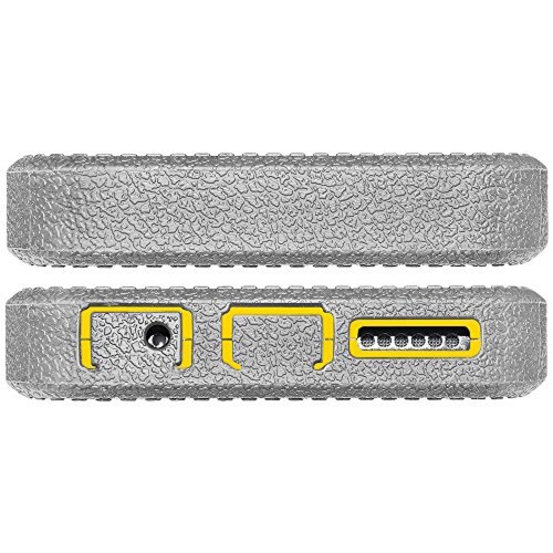 Funda Amzer CRUSTA Rugged Embedded Tempered Glass Case w rey/Yellow