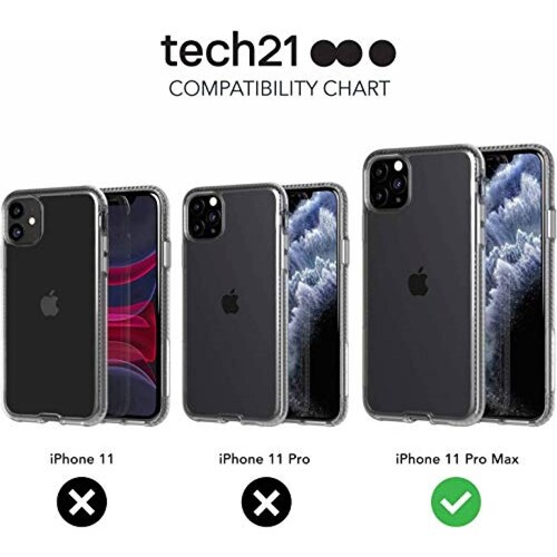 Funda tech21 Pure Clear - Carcasa para iPhone 11 Pro, hi ansparente