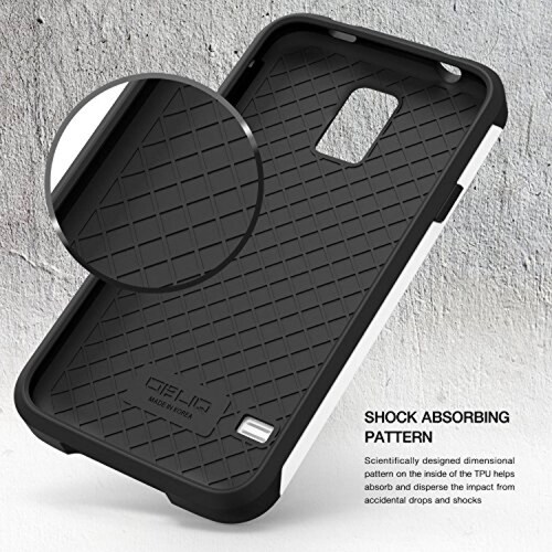 Funda Obliq Xtreme Pro Estuche para Galaxy S5 con Escudo S5, Blanco