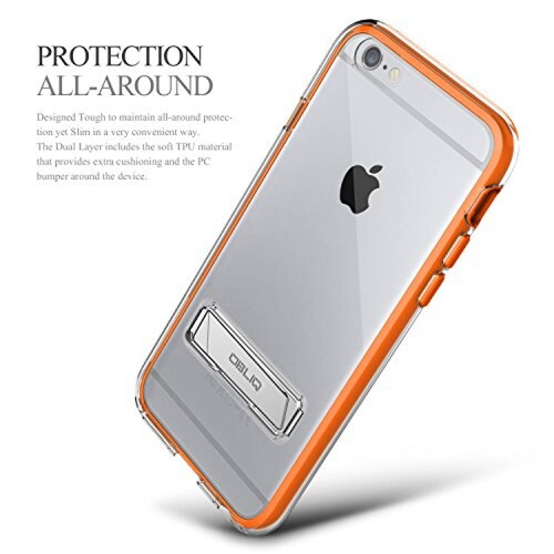 Funda Obliq Estuche para iPhone 6S con Soporte, Ajuste D ), Naranja