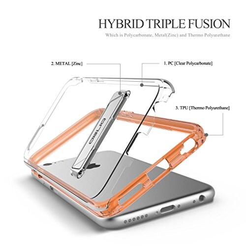 Funda Obliq Estuche para iPhone 6S con Soporte, Ajuste D ), Naranja