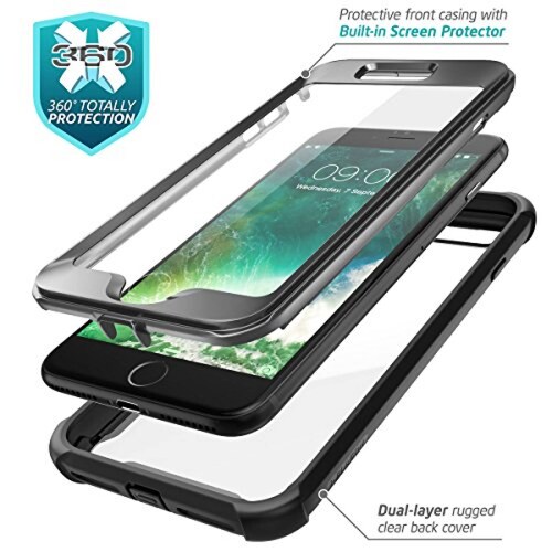 Funda i-Blason iPhone 8 Plus Case, iPhone 7 Plus Case, [ us (Black)