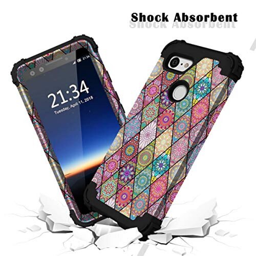 Funda Hocase Pixel 3 Case, Shockproof Heavy Duty Protect la Flowers