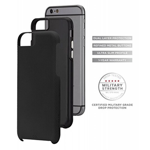 Funda Case-Mate Tough Carcasa para iPhone 6/6S, negro/negro