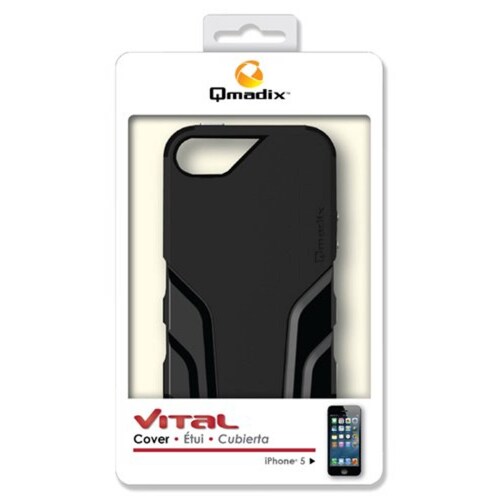 Funda Qmadix QM-VTAPIP5BKBK Vital Cover for iPhone 5/5s, Black