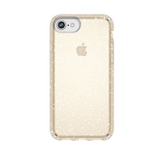 Funda Speck Estuche para iPhone XS y X, Gold Glitter/Bella Pink