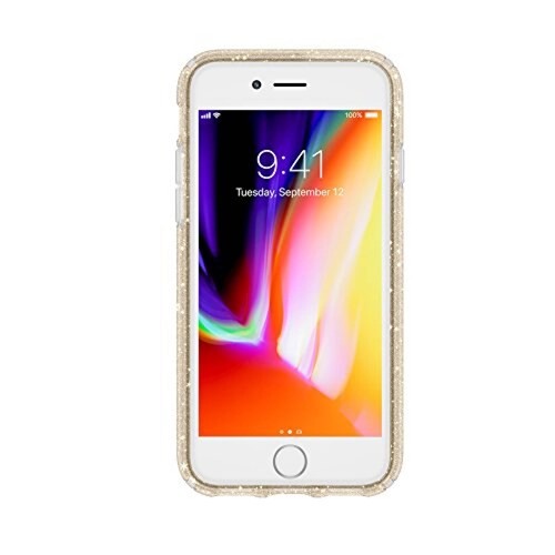 Funda Speck Estuche para iPhone XS y X, Gold Glitter/Bella Pink