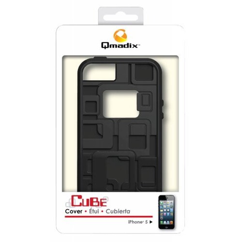 Funda Qmadix QM-CBAPIP5BK Cube 3D Case for iPhone 5/5s/SE, Black