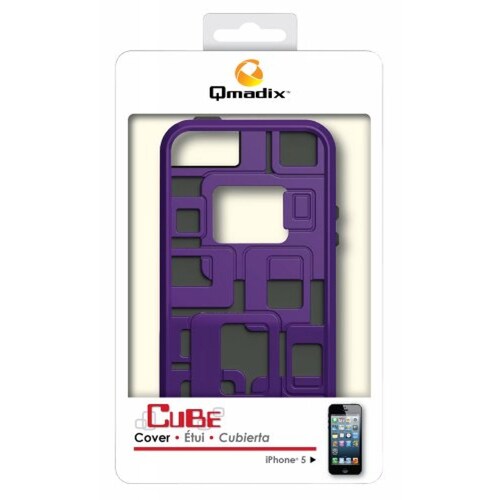 Funda Qmadix QM-CBAPIP5PR Cube 3D Case for iPhone 5/5s/SE, Purple