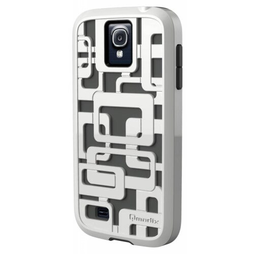 Funda Qmadix QM-CBSM4WH Cube 3D Case for Samsung Galaxy S4, White