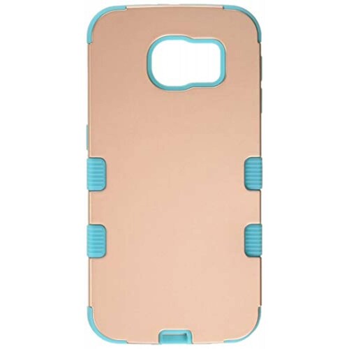 Funda Asmyna - Carcasa para Samsung Galaxy S6, Color Rosa y Verde Azulado