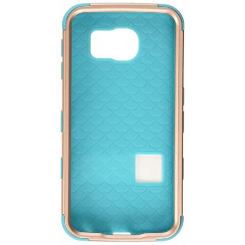 Funda Asmyna - Carcasa para Samsung Galaxy S6, Color Rosa y Verde Azulado