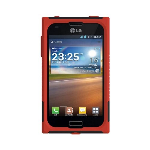 Funda Trident Case AEGIS Series for LG Optimus L5 - Retail Packaging - Red