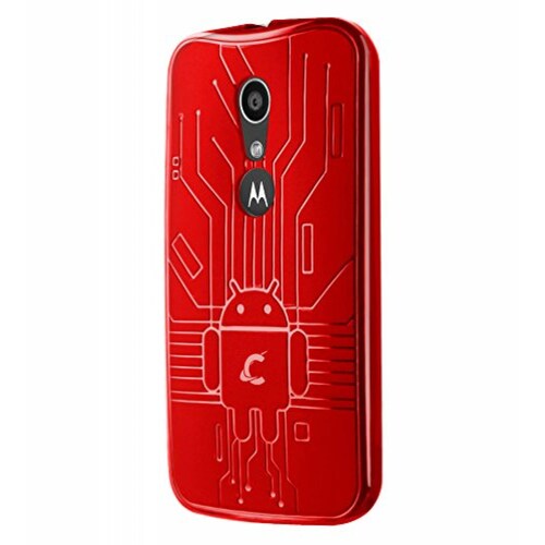 Funda Cruzerlite Caso Bugdroid Circuito TPU para el New Moto G (2014), Rojo