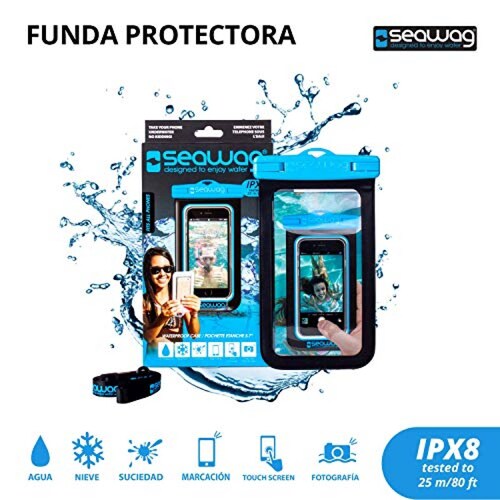 Funda Marine Sports 4894BBL Seawag - Funda Impermeable (80 pies), Color Negro