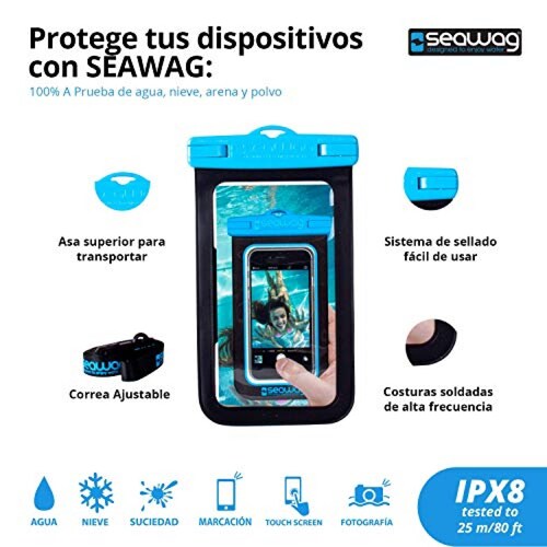 Funda Marine Sports 4894BBL Seawag - Funda Impermeable (80 pies), Color Negro