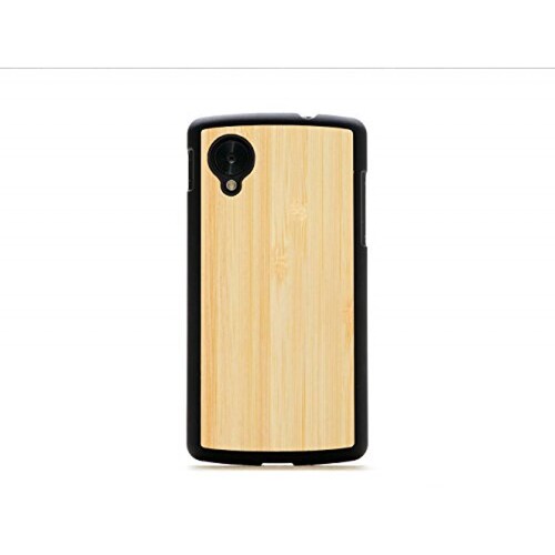 Funda Carved N5-BC1A Case for Google Nexus 5, Matte Black Wood/Natural Bamboo